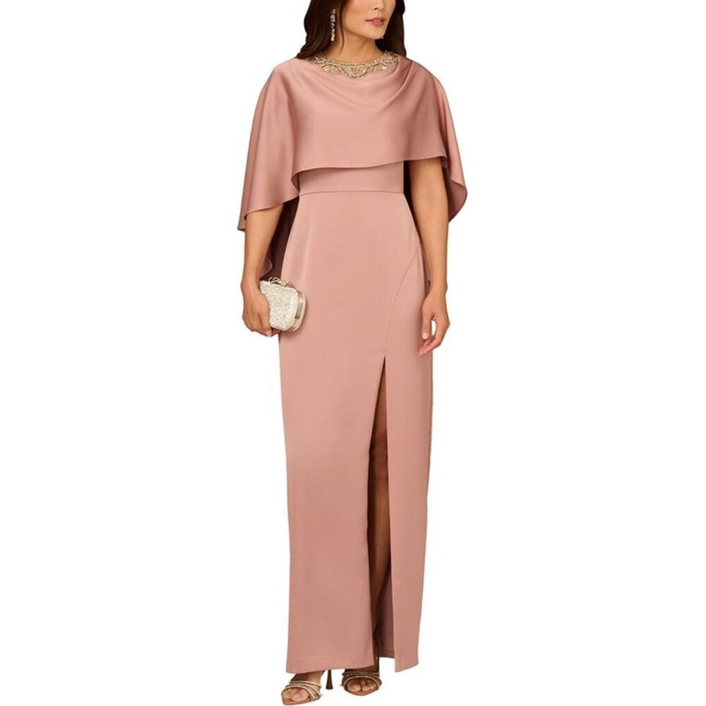 Aidan Mattox Womens Solid Maxi Dress